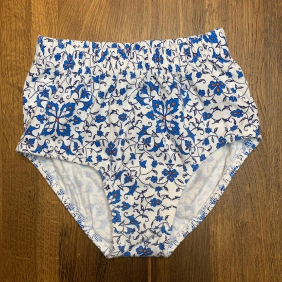 TEA COLLECTION Girls Floral Dress Set 18-24 mo L Outfit Sleeveless Bloomers Blue - Picture 3 of 7